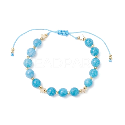 Natural Quartz Beads Braided Bead Bracelets for Women BJEW-JB12529-01-1