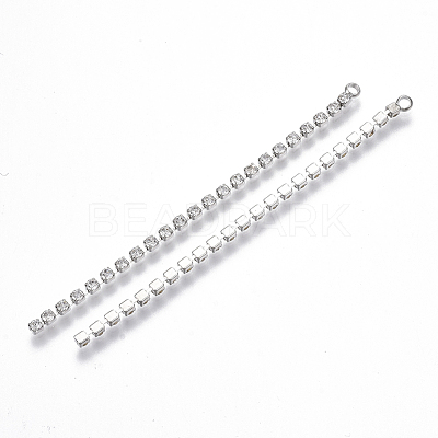 Brass Rhinestone Cup Chains Tassel Big Pendants KK-R129-10P-1
