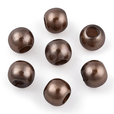 ABS Plastic Imitation Pearl European Beads MACR-R530-12mm-A46-1