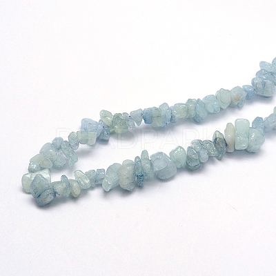 Natural Aquamarine Beads Strands G-O049-B-21-1