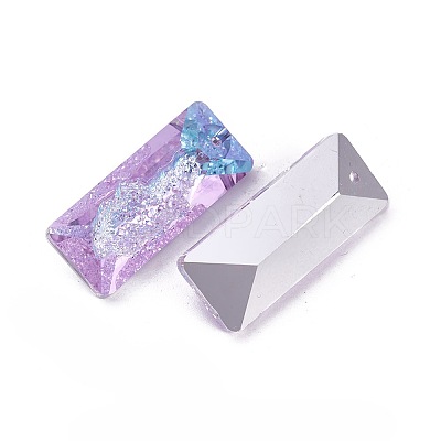 K9 Glass Rhinestone Pendants RGLA-F060-001VL-1