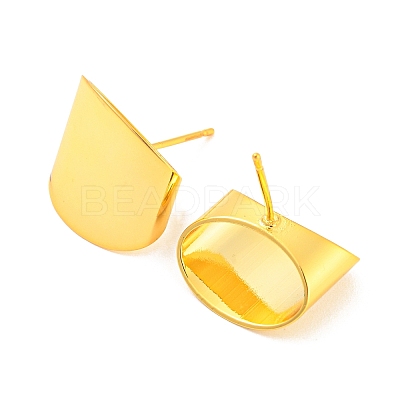 Rack Plating Brass Rectangle Stud Earrings EJEW-K245-49G-1
