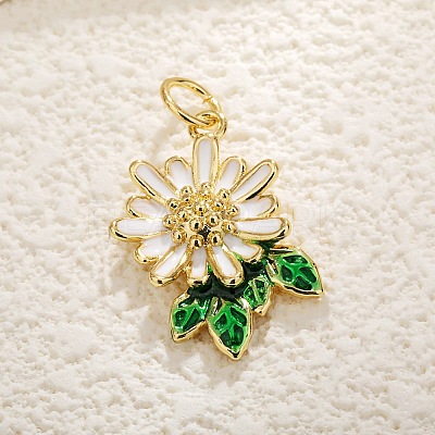 Brass Enamel Pendants PW-WG08AFD-02-1