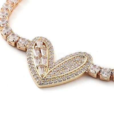 Golden Brass Link Bracelet BJEW-C055-05H-G-1