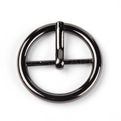 Flat Round Alloy Single Prong Roller Buckles FIND-WH0077-55-1