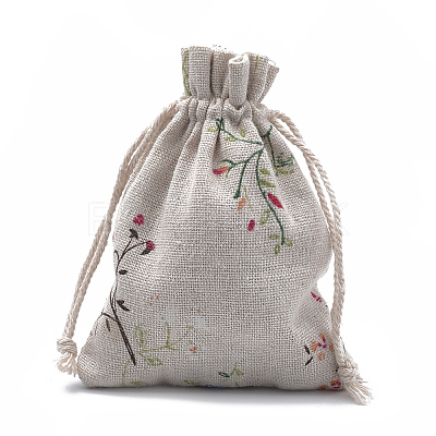 Polycotton(Polyester Cotton) Packing Pouches Drawstring Bags ABAG-T006-A06-1