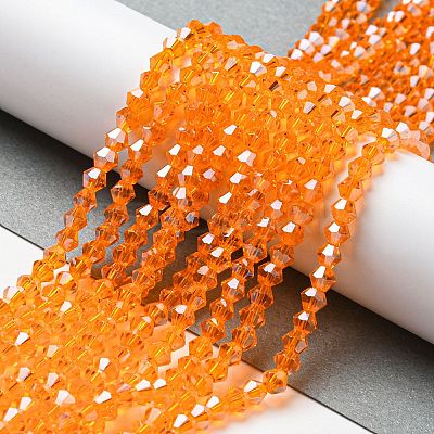 Transparent Electroplate Glass Beads Strands LS-GLAA-F029-3mm-C23-1