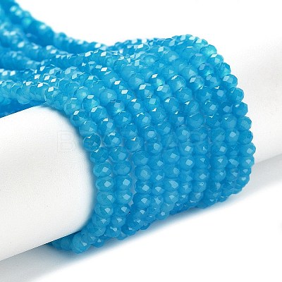 Baking Paint Imitation Jade Glass Bead Strands DGLA-A034-J2MM-A13-1