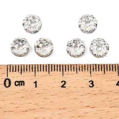 Brass Grade A Crystal Rhinestone Spacer Beads RB-A006-7MM-S-1