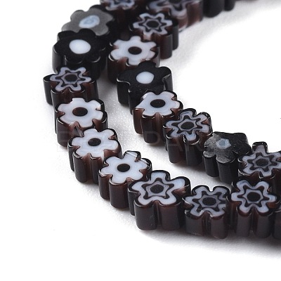 Handmade Millefiori Glass Bead Strands LAMP-J035-4mm-01-1