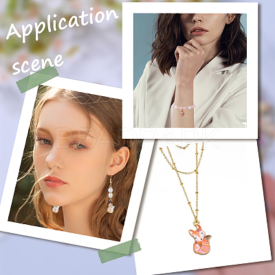 48Pcs 8 Styles Painted Alloy Pendants FIND-SC0010-26-1