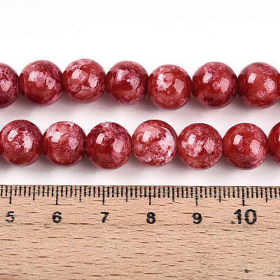 Baking Paint Glass Beads Strands DGLA-N003-10mm-A02-1