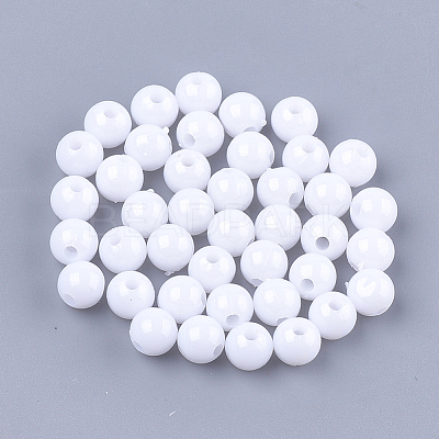 Opaque Plastic Beads X-KY-T005-6mm-601-1