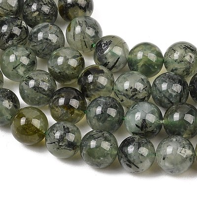 Natural Prehnite Beads Strands G-P322-48-8mm-1
