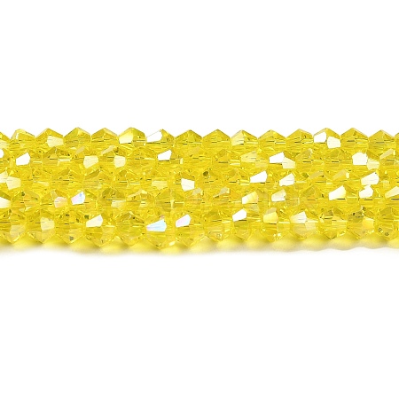 Transparent Electroplate Glass Beads Strands EGLA-A039-T2mm-B21-1