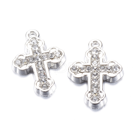 Alloy Rhinestone Pendants X-ALRI-S165-05P-1