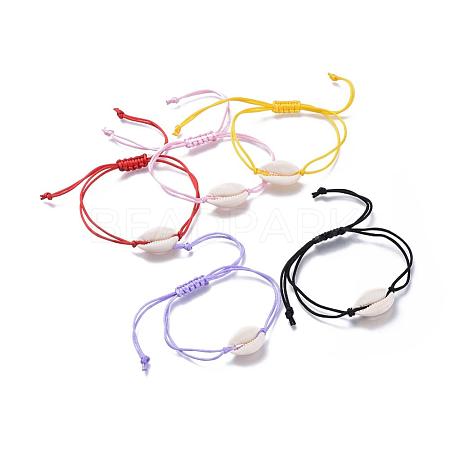 Adjustable Nylon Thread Braided Bead Bracelets BJEW-JB05119-1