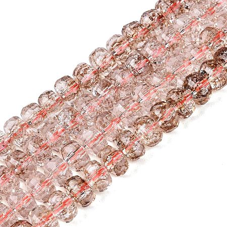 Crackle Transparent Glass Beads Strands GLAA-N068-03A-08-1
