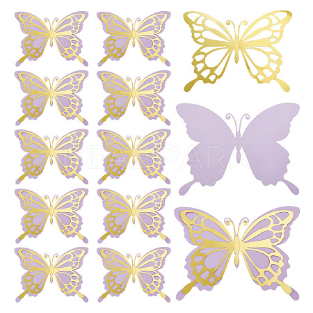 3D Hollow Double Layer Paper Butterfly AJEW-WH0505-15-1