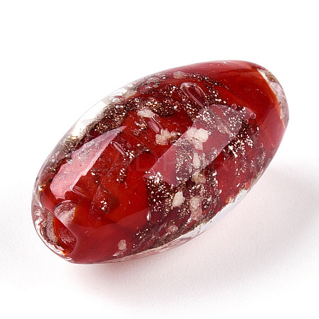 Luminous Handmade Gold Sand Lampwork Beads FOIL-T006-01C-1