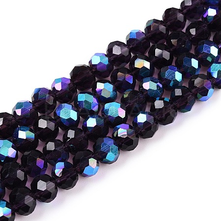 Electroplate Glass Beads Strands EGLA-A044-T6mm-L15-1