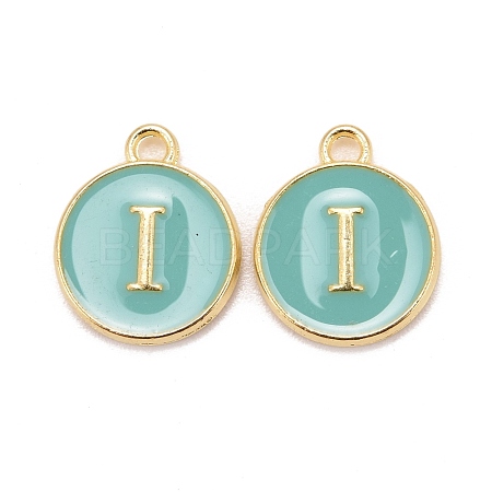 Golden Plated Alloy Enamel Charms ENAM-S118-05I-1