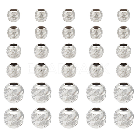 30Pcs 3 Style 925 Sterling Silver Spacer Beads STER-PH0001-28-1