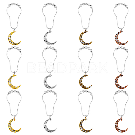 1 Set Iron Shower Curtain Rings HJEW-FH0001-45-1