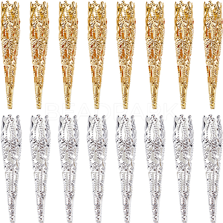 160Pcs 2 Colors Iron Bead Cones IFIN-SC0001-72-1