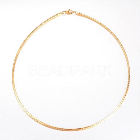304 Stainless Steel Necklaces NJEW-D274-01G-1