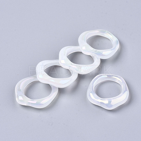Transparent Resin Finger Rings RJEW-T013-001-D01-1