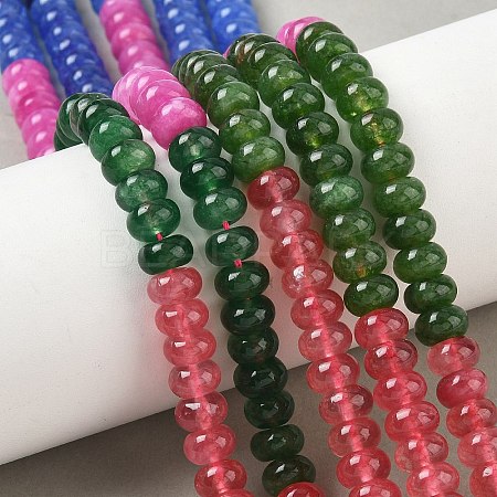 Gradient Color Natural White Jade Beads Strands G-NH0006-A04-01-1
