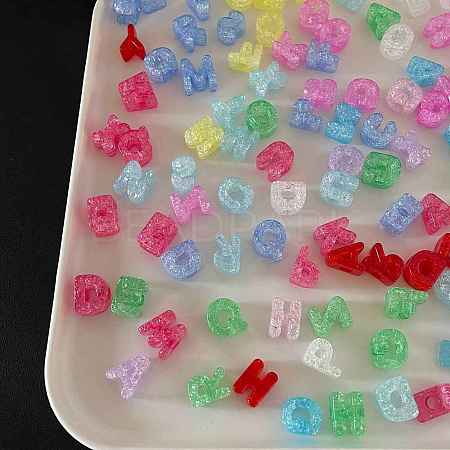 Transparent Crackle Acrylic Beads OACR-N163-45-1