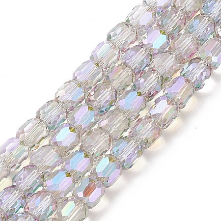 Electroplate Opaque Glass Beads GLAA-F108-10A-11-1