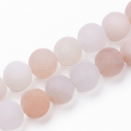 Natural Pink Aventurine Beads Strands X-G-F520-56-4mm-1