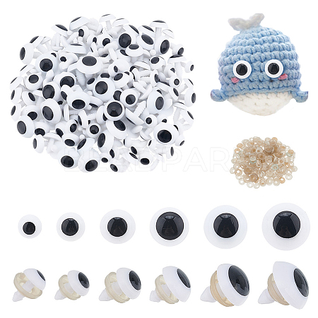   240 Sets 6 Style Plastic Craft Doll Eyes DOLL-PH0001-21-1