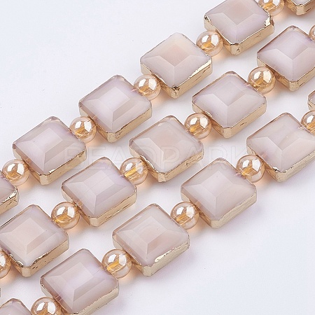 Opaque Glass Beads Strands EGLA-K013-01A-1