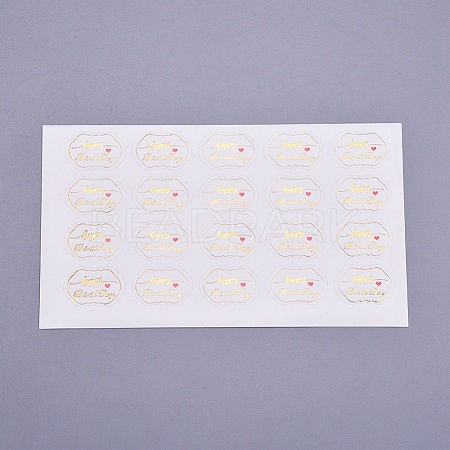 Birthday Sealing Stickers X-DIY-I018-09A-1