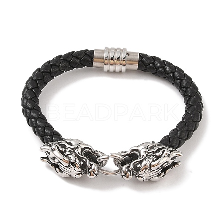 Braided Microfiber Leather Cord Bracelets BJEW-B096-19C-1
