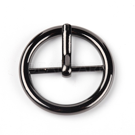Flat Round Alloy Single Prong Roller Buckles FIND-WH0077-55-1