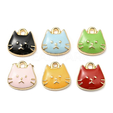 Golden Plated Alloy Charms X-ENAM-L042-01G-1
