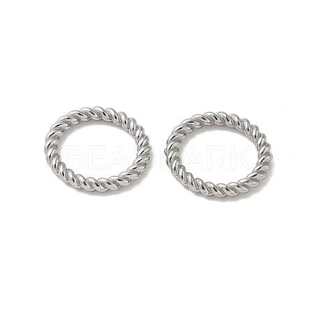 304 Stainless Steel Twisted Ring Linking Rings X-STAS-L300-005D-P-1