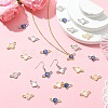 24Pcs 6 Colors Alloy Resin Pendants FIND-CJ0004-96-6