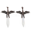 Natural & Synthetic Mixed Stone Faceted Pointed Bullet Shaped Big Pendants G-T145-01R-3