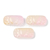 Spray Painted Transparent Glass Connector Charms X1-GLAA-H035-06B-1