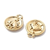 PVD Vacuum Plating 304 Stainless Steel Rhinestone Pendants STAS-R130-01G-01-2