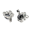 Natural Snowflake Obsidian Pendants G-I374-A-P03-2