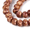 Opaque Baking Paint Glass Beads Strands GLAA-Q110-03A-07-3