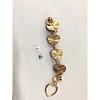 Alloy Plush Cloth Fabric Heart Link Chain for DIY Keychains AJEW-WH0188-88D-2