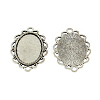 Tibetan Style Zinc Alloy Cabochon Connector Settings TIBEP-R334-280AS-RS-1